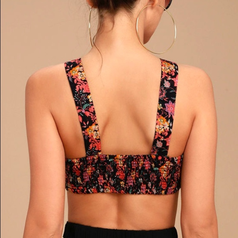 NWT Free People Floral Crop Tie Front Top Sz S - Picture 12 of 12